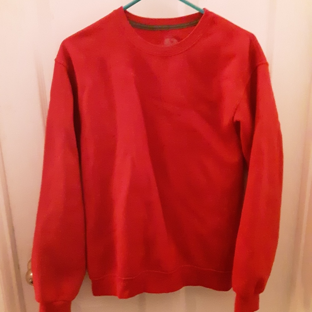 Plain red sweatshirt